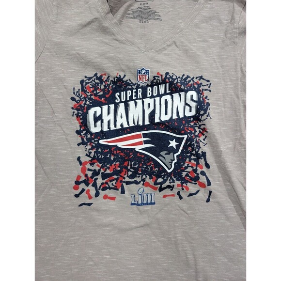 New England PATRIOTS Shirt NFL Super Bowl LIII Champions Womens M Medium T-Shirt - Picture 9 of 15